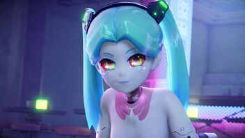 Rebecca in the anime series Edgerunners gets some act with a Mantis X.
