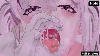 Femdom JOI hentai game with a succubus and a monster.