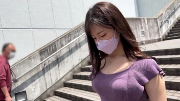 Last meeting with marvelous Japanese bombshell with astounding ample tits. She squirts and gets drenched in the car.