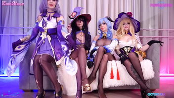 Octokuro’s hot anime hook-up with hot ladies and jism play