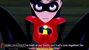 3 dimensional animated superhero video with Violet Parr from The Incredibles.